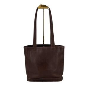 Vintage Coach Weston Shopper  Dark Brown Lether Tote Brass Hardware 90s USA